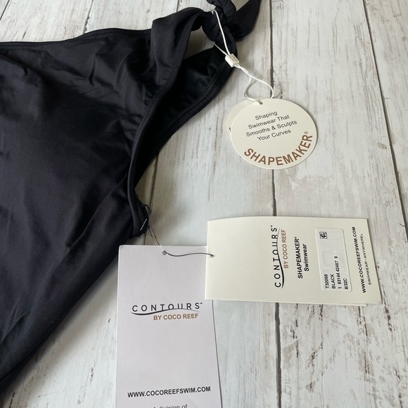 Contours By Coco Reef Shapmaker Swimwear 8/32c Black MSRP $ 142 - Picture 5 of 7